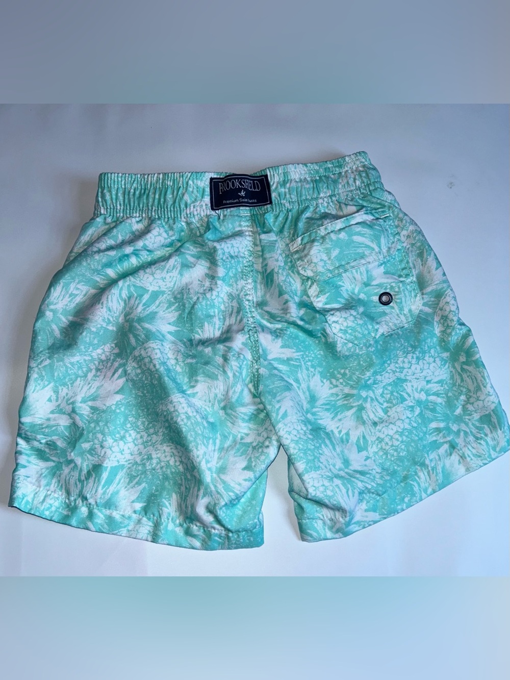 Brooksfield Swim Trunks Size 4 Green Tropical. Italian Designer
